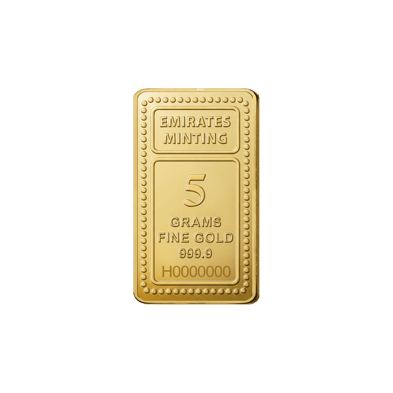 5g .9999 Gold Bar Emirates Minting