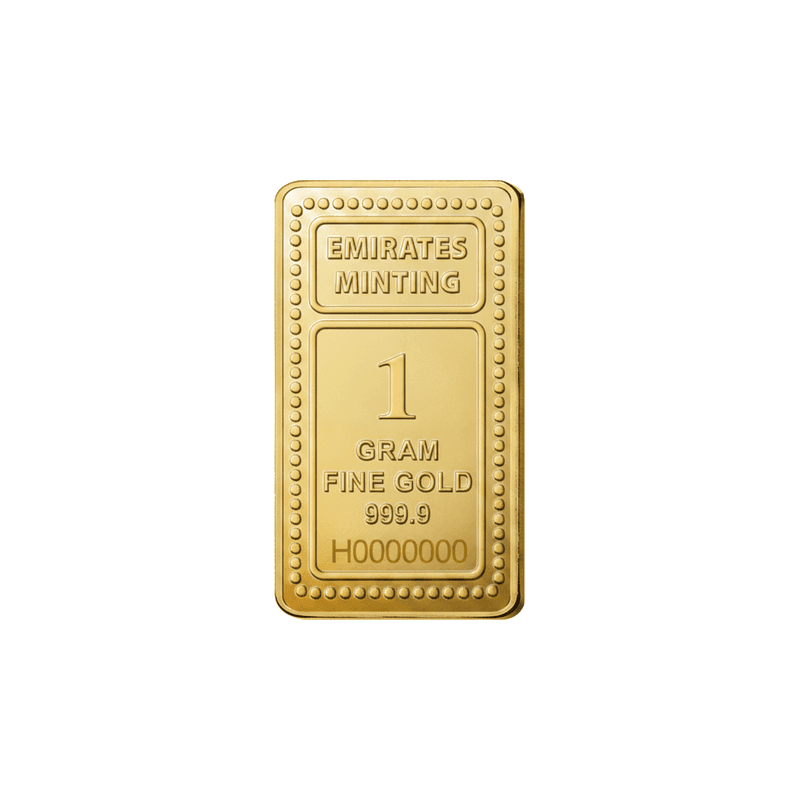 1g .9999 Gold Bar Emirates Minting